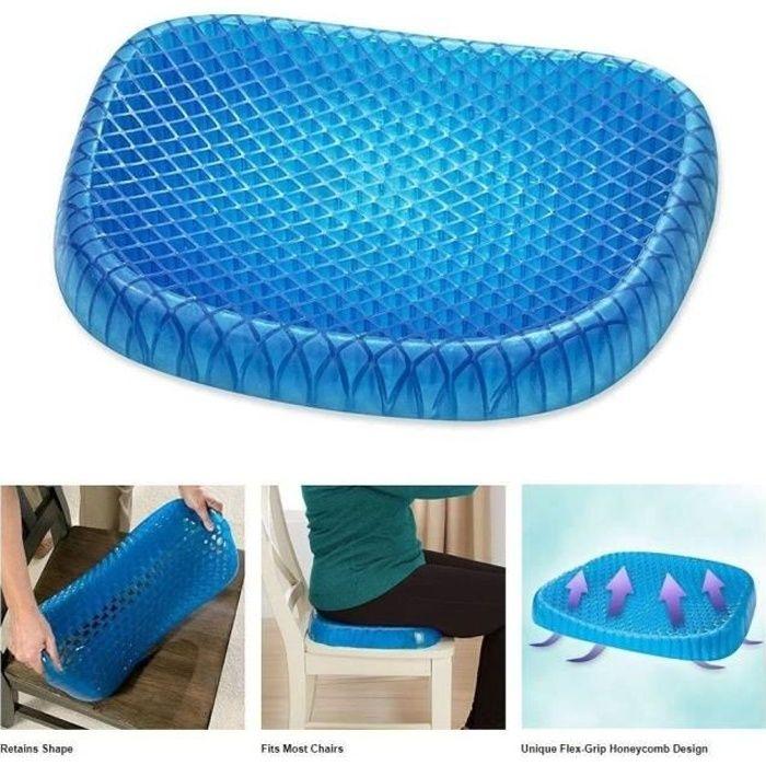 CENBLUE Coussin de siège de soulagement de douleur, anti-glissent, conception respirante de nid d'abeille absorbe la pression