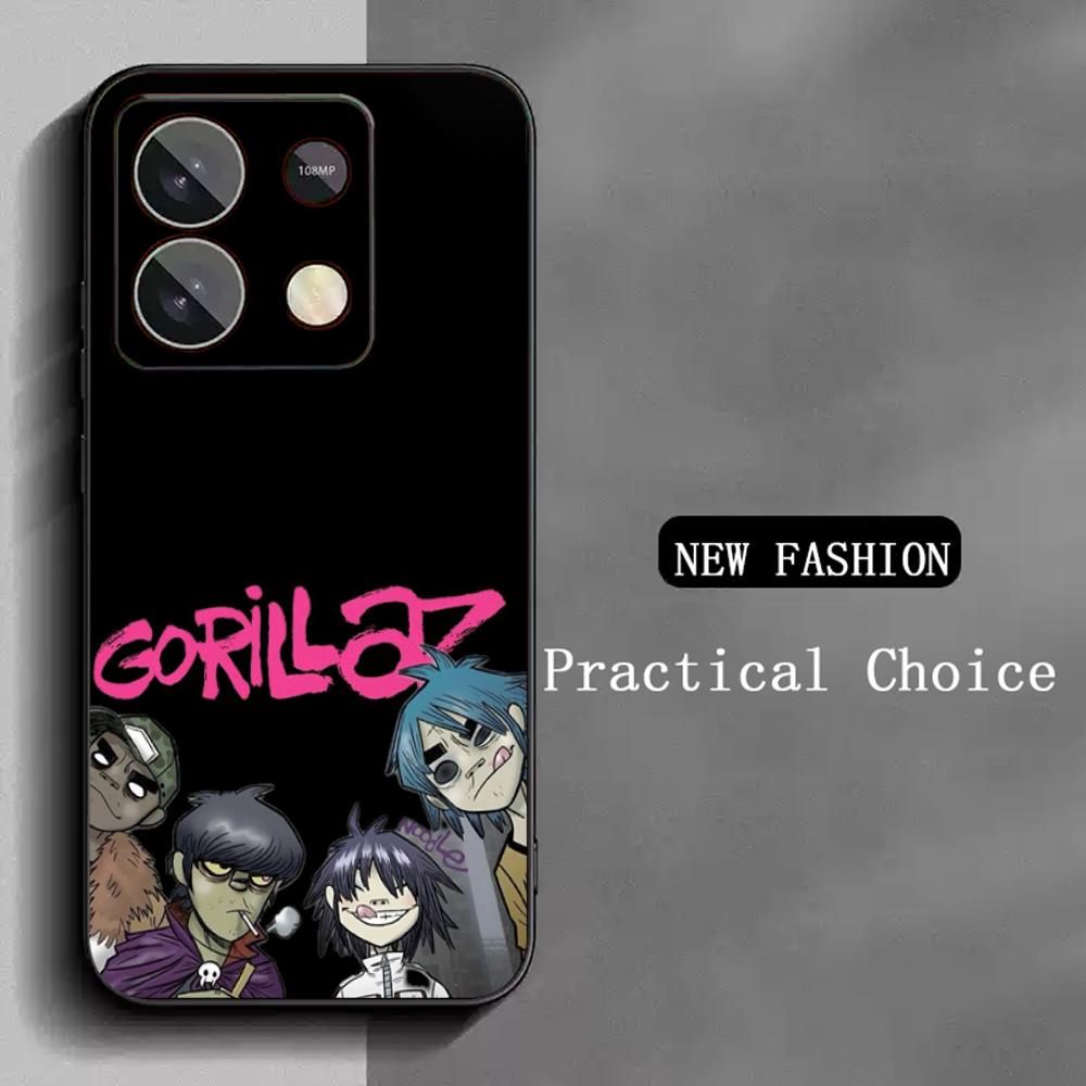 Hot band Gorillaz fashion poster design Phone Case For Redmi Note 14 13 12 11 Pro Plus S 5G 14C A3 Soft Black Phone Cover