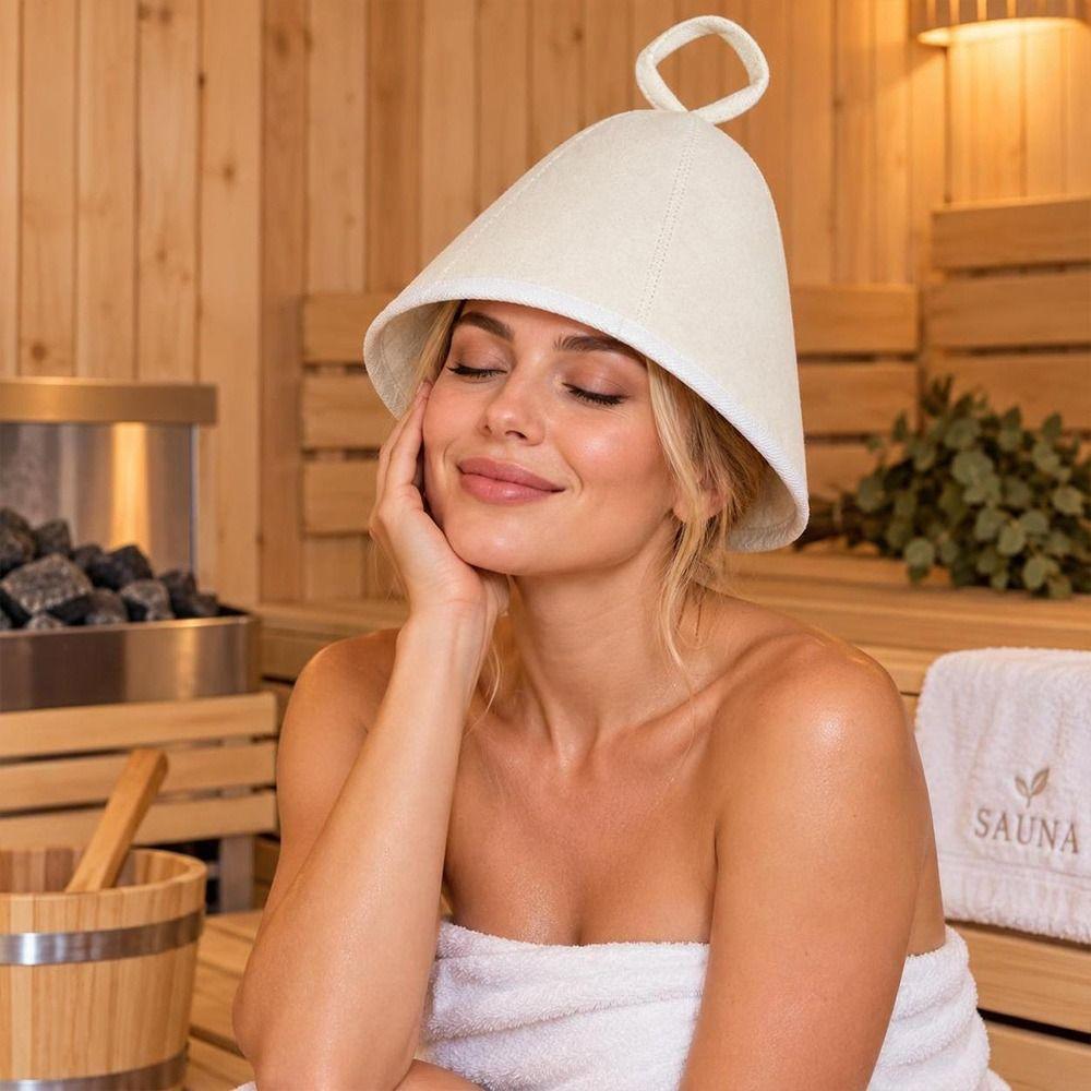 Felt Sauna Cap Thickened Felt Sauna Cap Gifts Hair Protection Hat Unisex