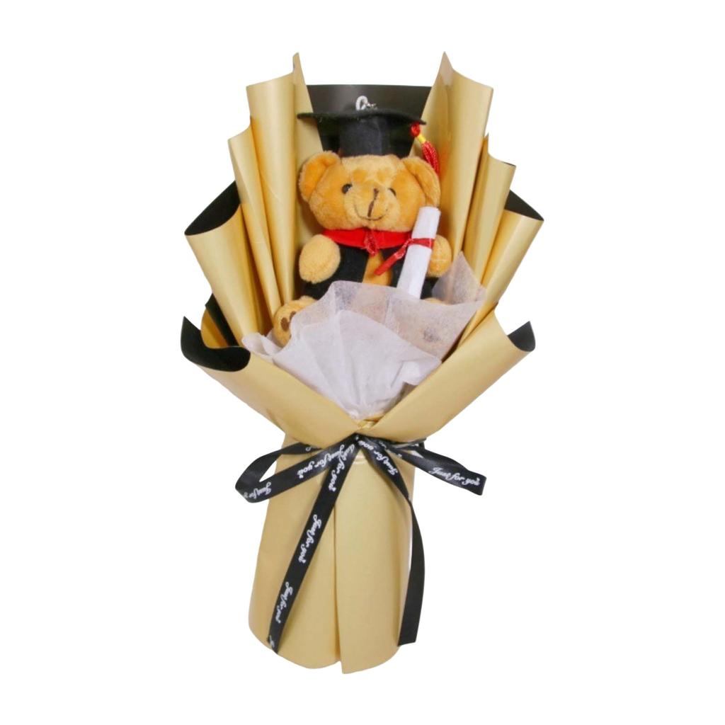 Graduation Season Cartoon Doll Flowers For Couples And Students Creative Gifts Cartoon Knitted Bouquet Doll