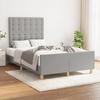 VidaXL Bed Frames with Headboard, Upholstered Bed, Double Bed, Adult Bedroom Interior Bed, Modern, Grey 3270541