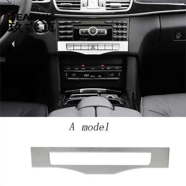 Car Styling Center Console Air Conditioning CD Button Frame Decoration Sticker Trim For Mercedes Benz E Class W212 2014-2016