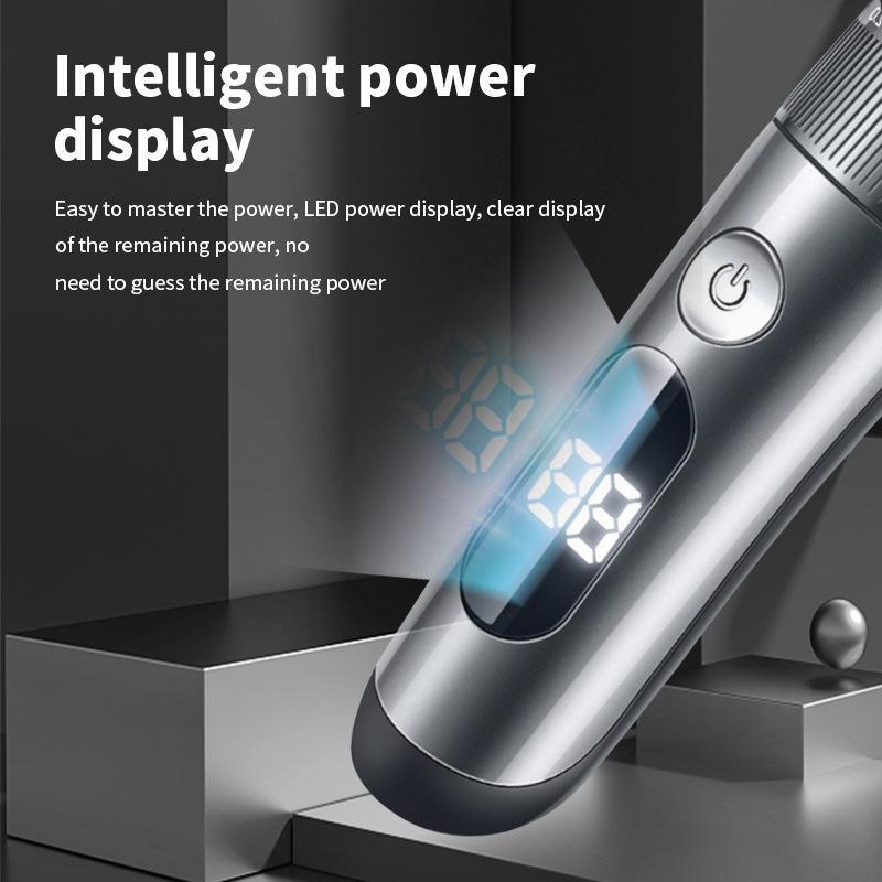 Профессиональная электрическая машинка для стрижки волос с керамическими лезвиями и цифровым дисплеем для точной стрижки