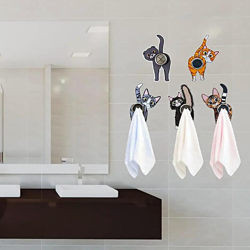 1 шт. забавная забавная вешалка для кошек креативная кошачья задница милая декоративная вешалка для полотенец крючок для кошек настенный крючок