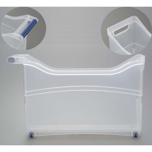 Inomata Chemical Under-Sink Storage with Casters, Clear, 1230