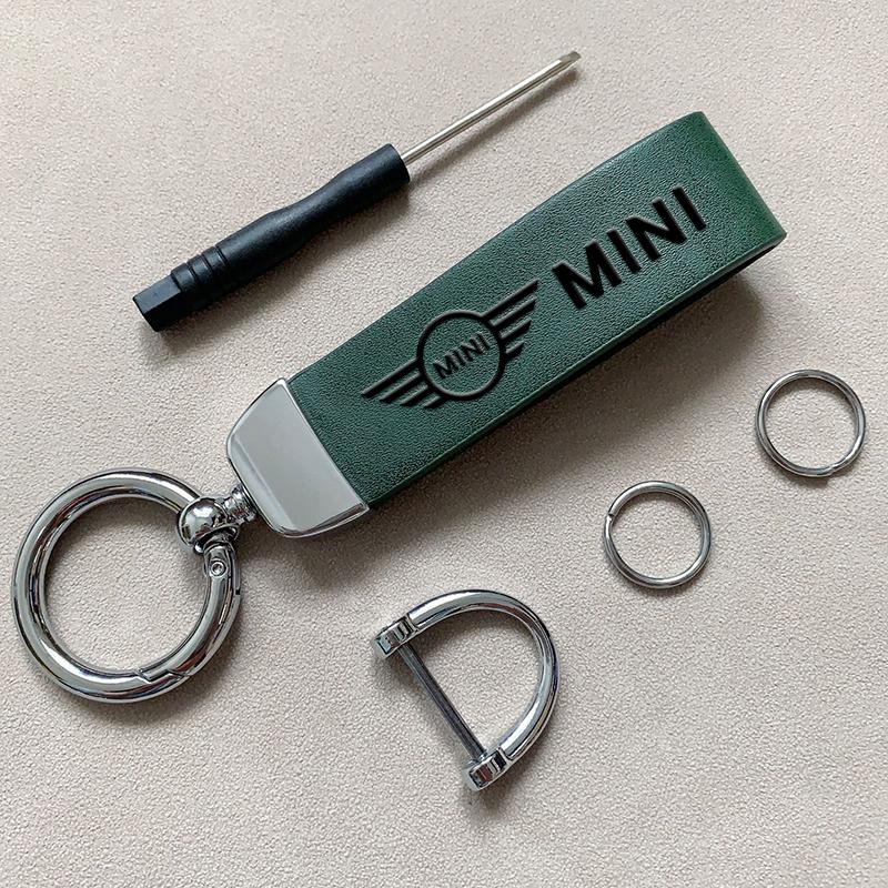 3D MINI Badge Car Keychain Auto Keyring Accessories For MINI Cooper R56 F56 R50 JCW Cabrio Aceman Countryman Clubman Roadster btrme66