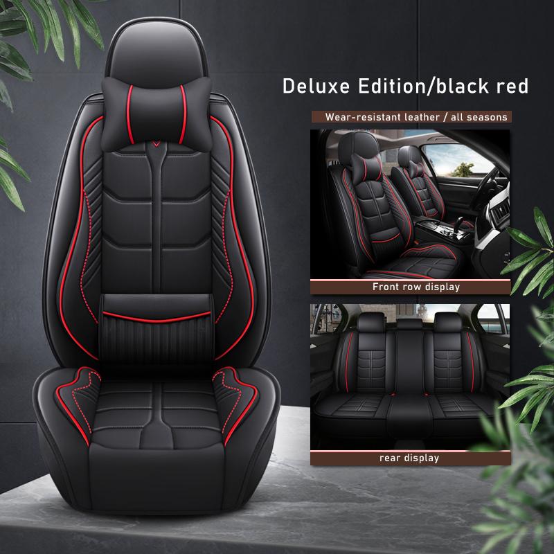 ZHOUSHENGLEE Leather Car Seat Covers For Skoda Octavia A5 Fabia Karoq Rapid Super Kodiaq Yeti All Models Car Accessories