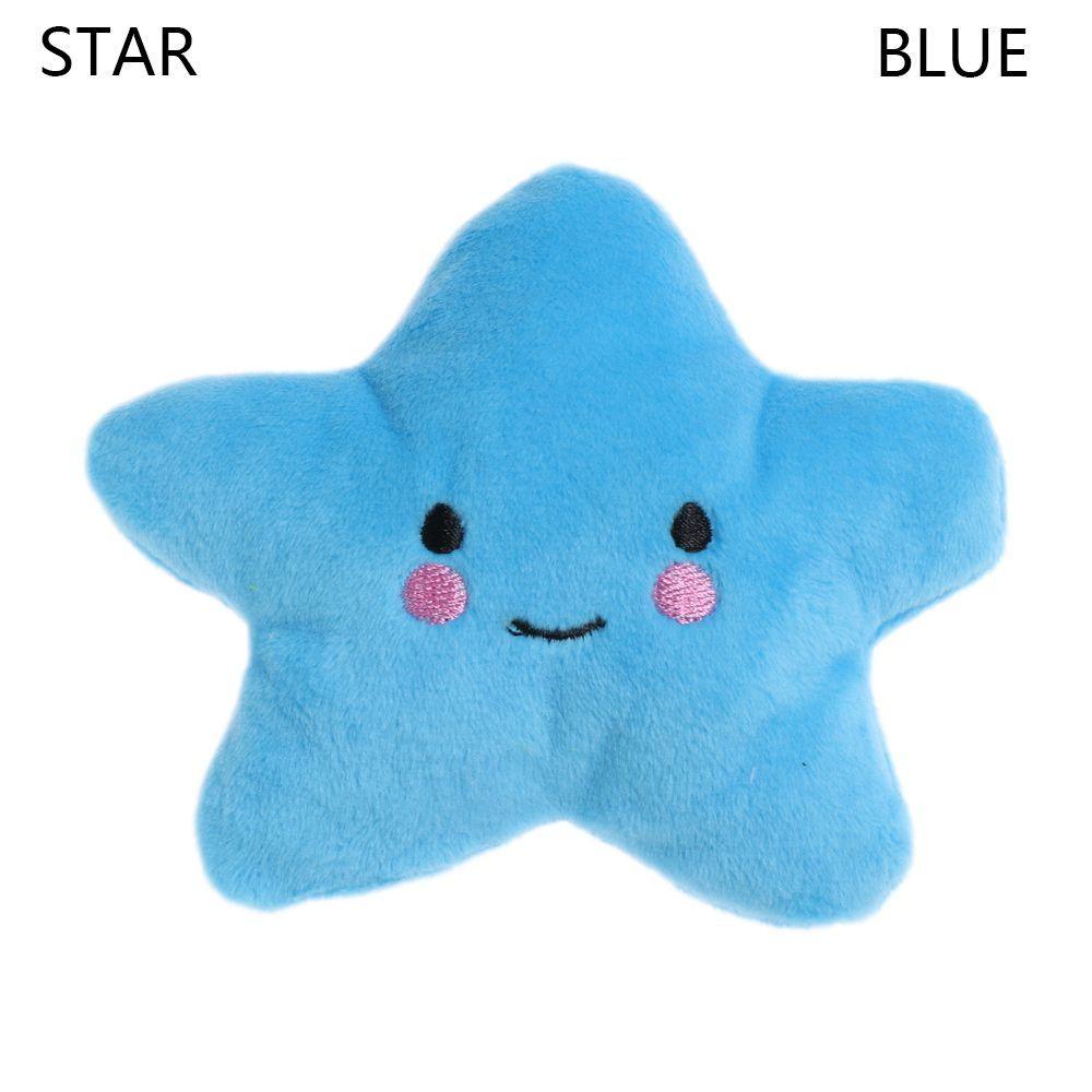 Sound Squeaker Star White Cloud Dog Chew Toys Sounding Plush Toy Cat & Dog Molar Bite Resistant