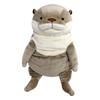 Shinada Global Mochi Series Mochi Otter Grey (M) 14 X 14 X 22cm Plush Otter Animal MOKW-0230G