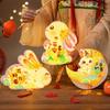 Glowing Rabbit Lanterns Luminous Lantern DIY Material Package Mid-Autumn Festival Lantern Kids