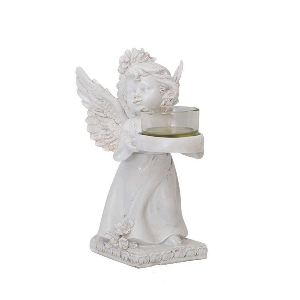Decorative Angel Candle Holder Nordic Angel Display Holder Resin Angel Ornament Table
