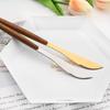 20Pcs Wooden Handle Dinnerware Steak Knife Coffee Spoon Cake Fork Set Mirror Stainless Steel Tableware Kitchen Utensils Eating Silverware