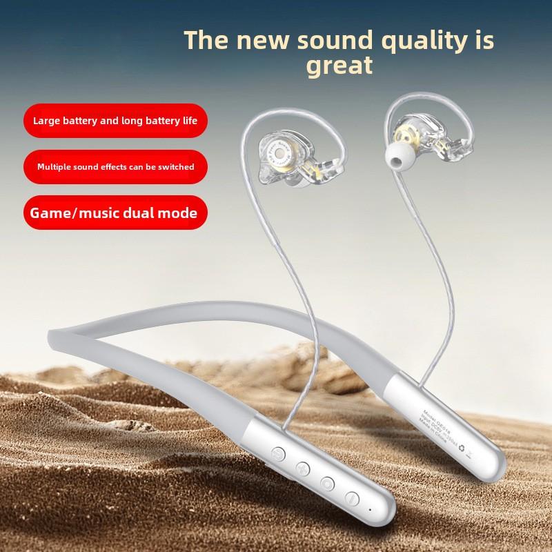 Hifi-level Sound Quality Around Ear Noise Cancelling Headphones Heavy Bass Hanging Neck Running Bluetooth Headphones Ultra Long Battery Life