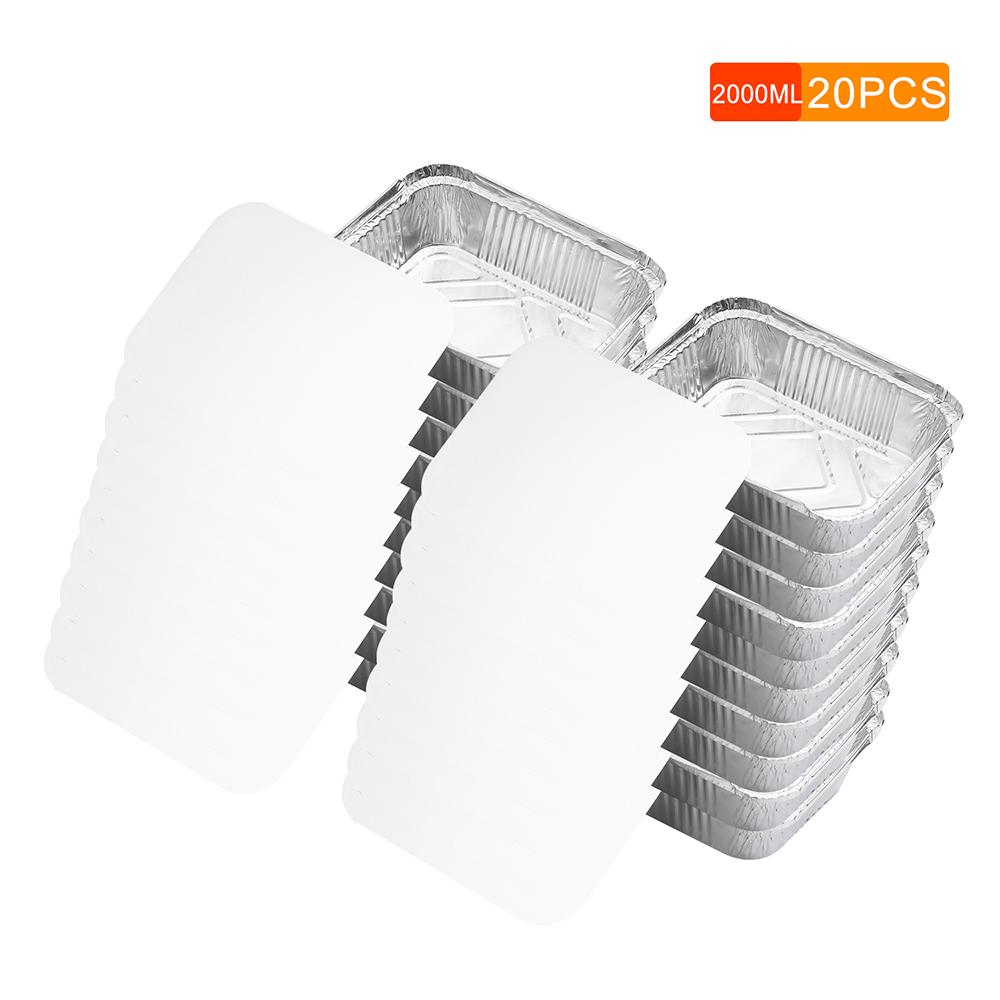 Одноразовые контейнеры для кастрюль из алюминиевой фольги, кастрюли с крышками для выпечки, хранения, нагрева, приготовления пищи