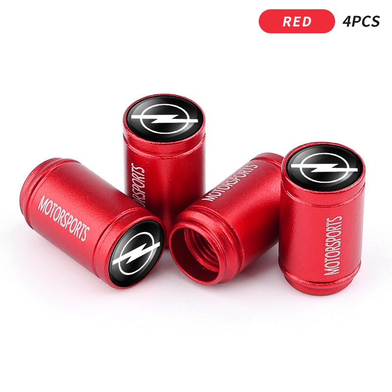 VKXG1 4pcs Car Tire Valve Wheel Tyre Air Valve Dust Covers Stem Caps For Opel Astra j Insignia Astra g Corsa Zafira Mokka Accessories