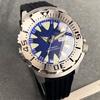 Tandorio Blue Monster Style Silver Hands Sapphire Crystal Glass 200m Waterproof Automatic Date Week NH36A Movement Men Watches