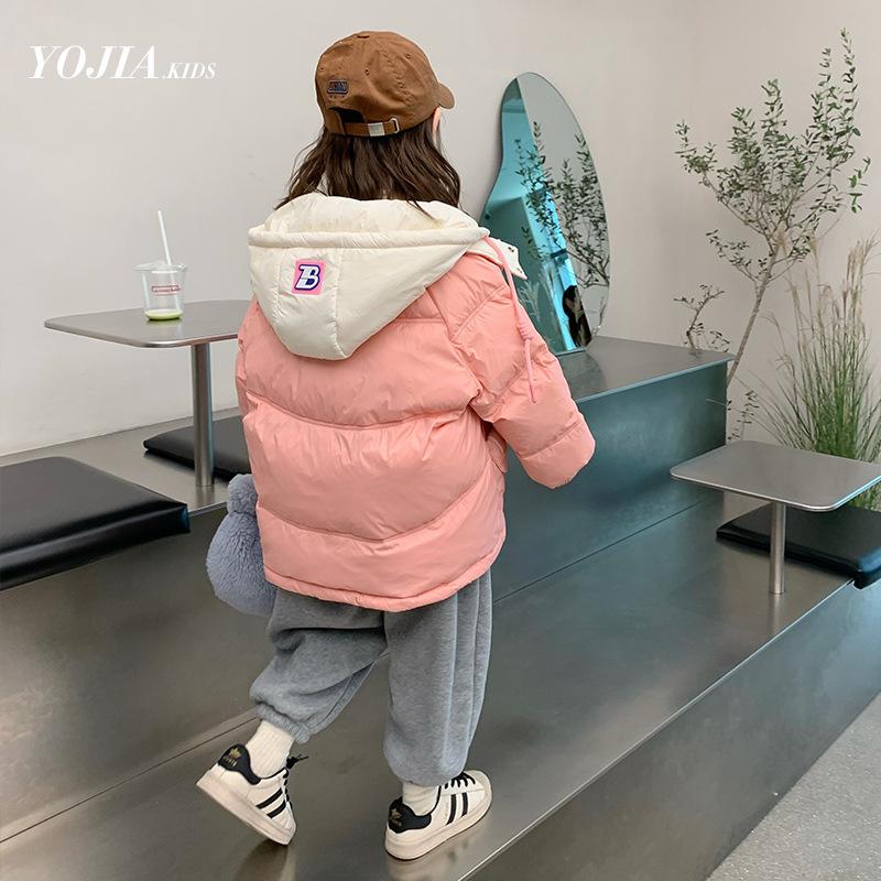 Пуховик для девочек с тремя защитными свойствами, стильное зимнее детское утепленное пальто из белого утиного пуха