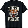Футболка с талисманом тигра 'Tiger Pride' в винтажном стиле для школьной спортивной команды