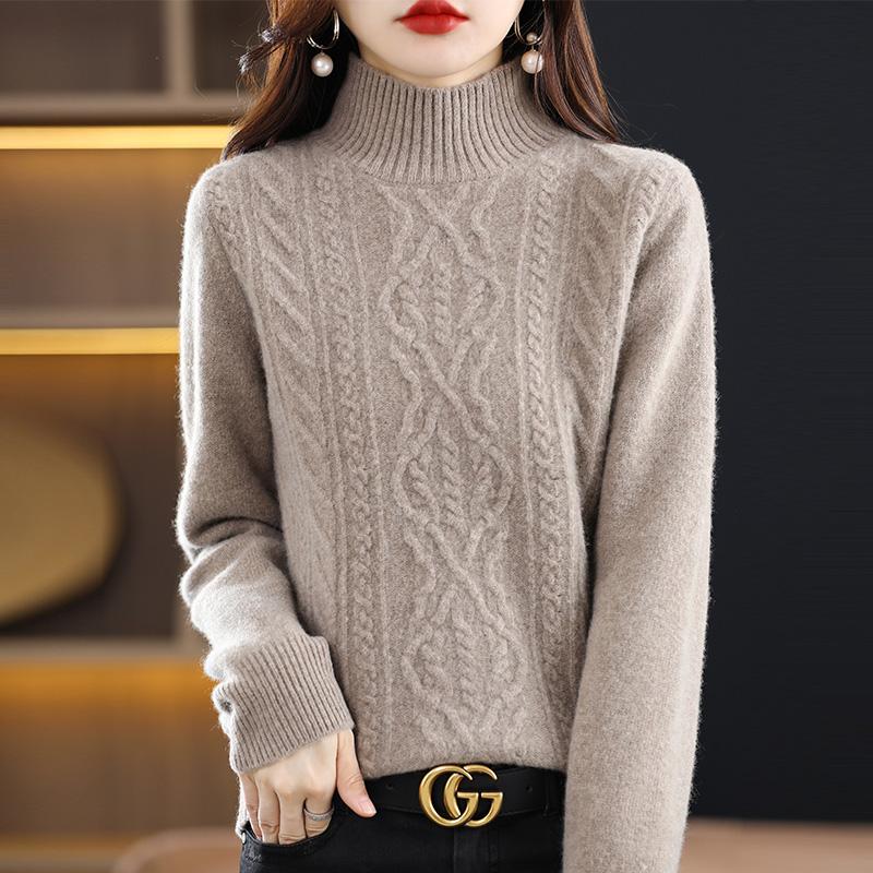 Женский кашемировый свитер Qinghe кашемир 30% кашемир 70% шерсть осенне-зимний кашемировый толстый пуловер мягкий и теплый