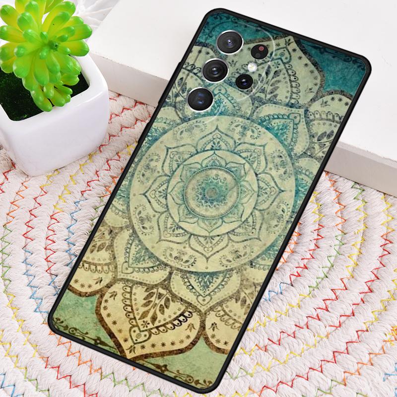Силиконовый чехол для телефона Samsung Galaxy note 10 pro S26 S25 S24 S23 S22 S21 Plus S25Ultra с индийским узором мандала