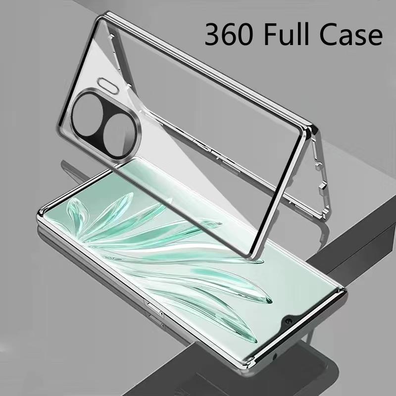 360 Полный чехол для Huawei Nova 12 SE Чехол Двустороннее Магнитное Притяжение Металл Закаленное Стекло Защитная Крышка Nova 11SE Бампер