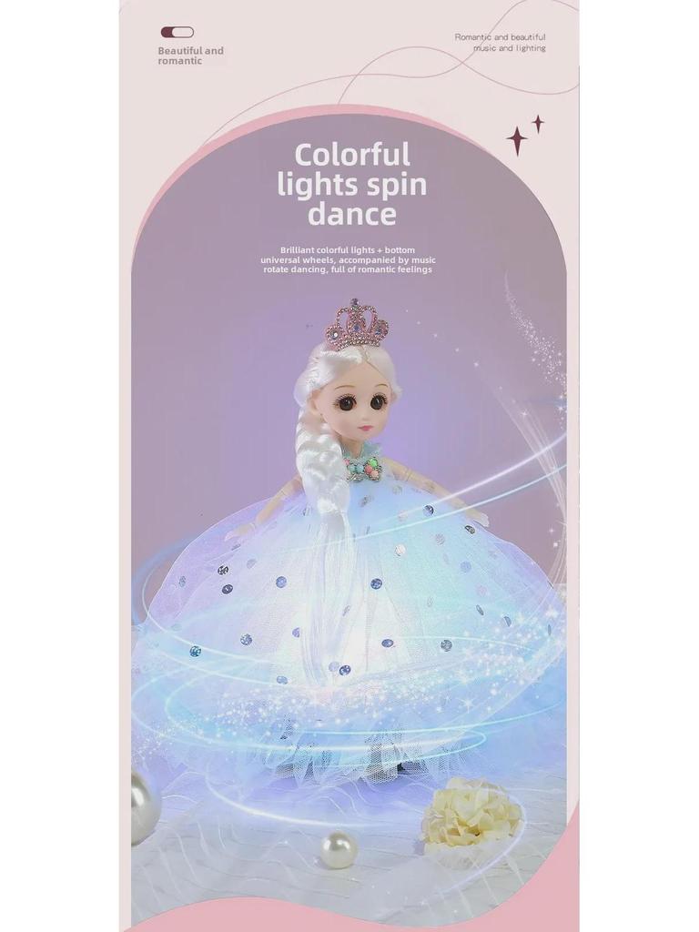 Кукла Барби-принцесса высотой 26 см, поющая, вращающаяся и танцующая с музыкой и огнями, детская игрушка.
