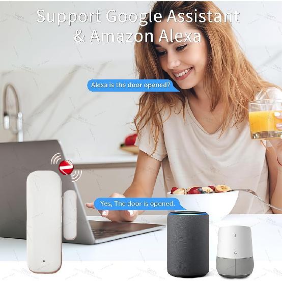 Tuya Zigbee Датчик открытия/закрытия двери и окна Сигнализация Детектор Взломщик Магнитный контакт Открыть Закрыть Alexa Google Smart Life Безопасность умного дома