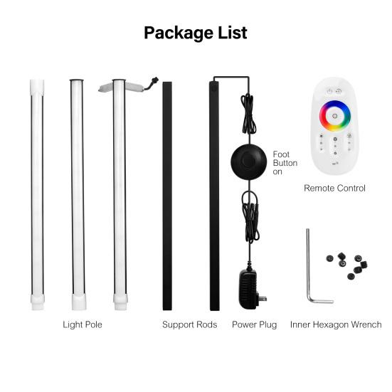 Угловая лампа RGB с дистанционным управлением, напольная светодиодная лампа для гостиной, прямоугольная алюминиевая лампа для спальни