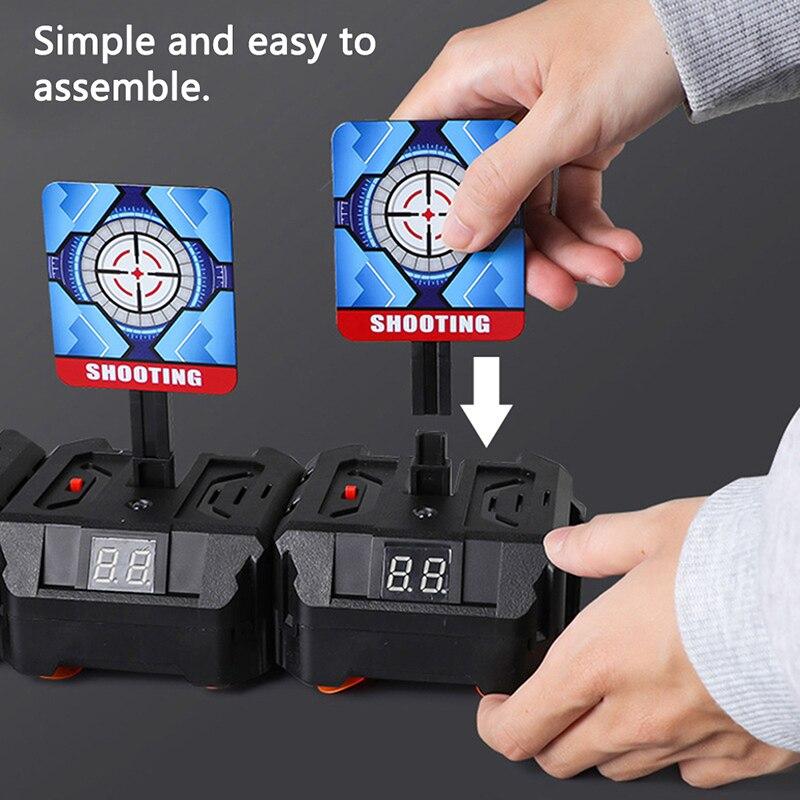 1шт электрическая скоринговая автоматическая стрельба цифровая мишень со звуком и светом электронная автоматическая движущаяся мишень