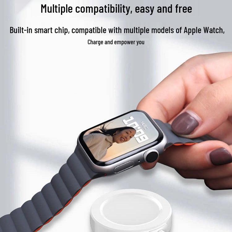 Совместимая магнитная зарядная база для Apple Watch Series 4/5/6/7/SE/S8