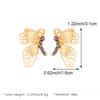 New European and American Dark Hollow Butterfly Rose Earrings with Cold Style Gothic Earrings