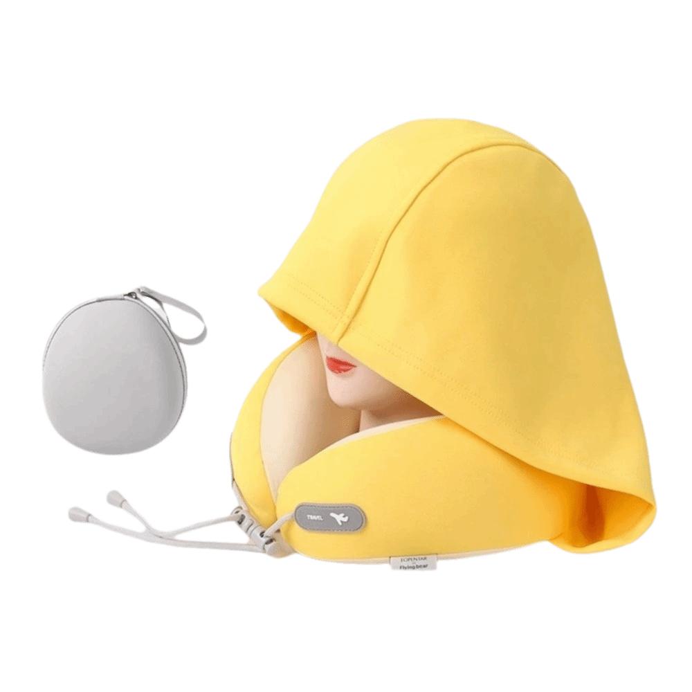 Ice Silk Ergonomic Neck Pillow Soft Travel Pillow Nap Hooded Neck Pillow Airplane