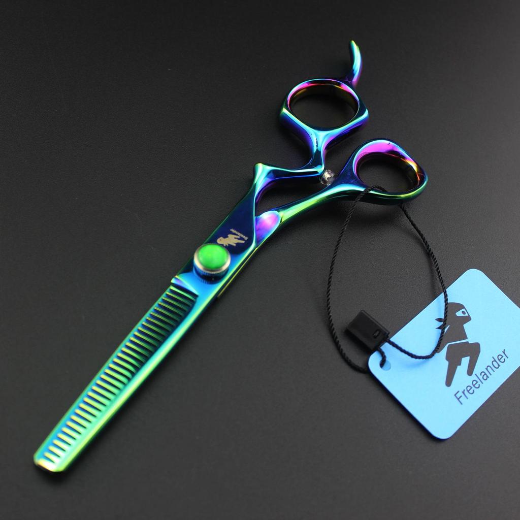 Sangelar 6 дюймов зеленые ножницы для волос с изогнутой ручкой профессиональные парикмахерские ножницы парикмахерские ножницы для стрижки волос