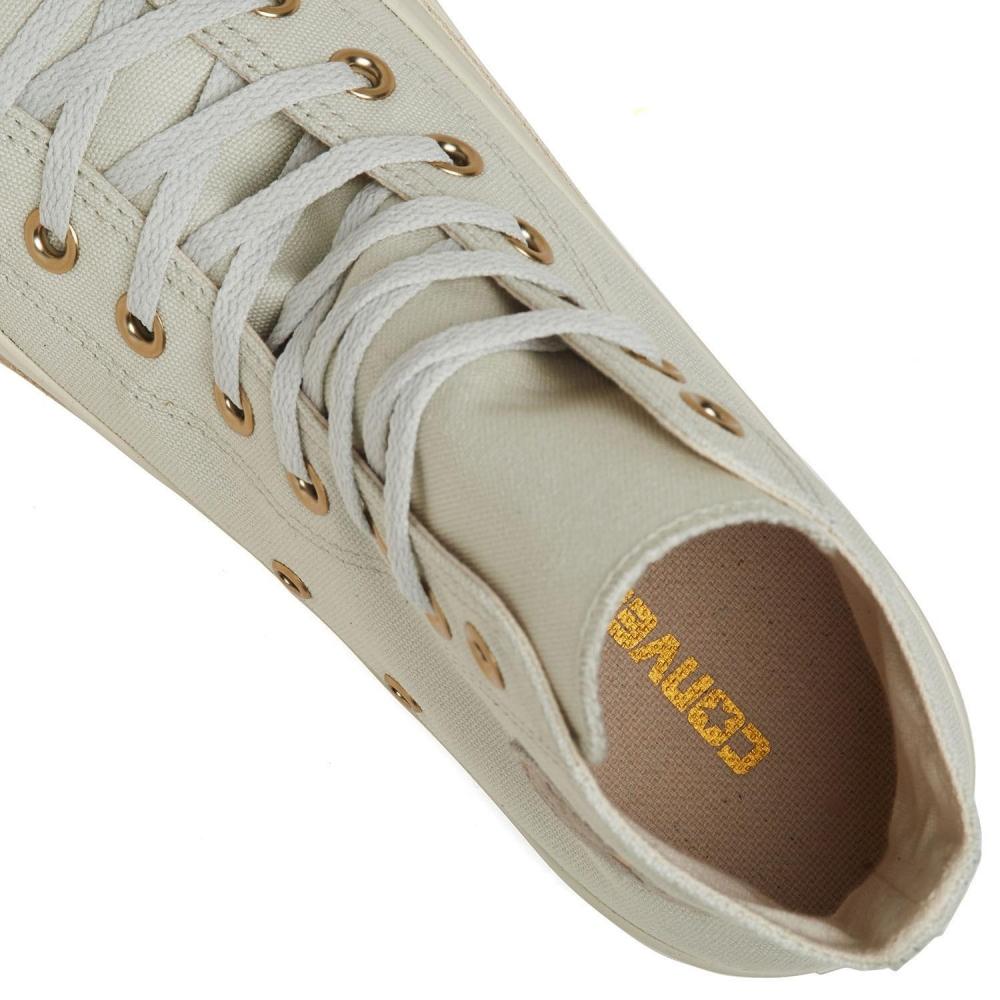 Converse All Star Золотой логотип нашивка Hi Misty Gray 31315771