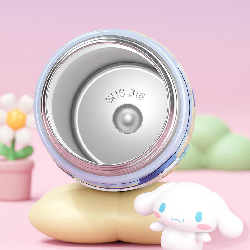X&W Sanrio Термокружка с трубочкой Мультяшная Куроми Бутылка для питьевой воды Вакуумные фляги из нержавеющей стали с 3D креативной крышкой Подарки для детей