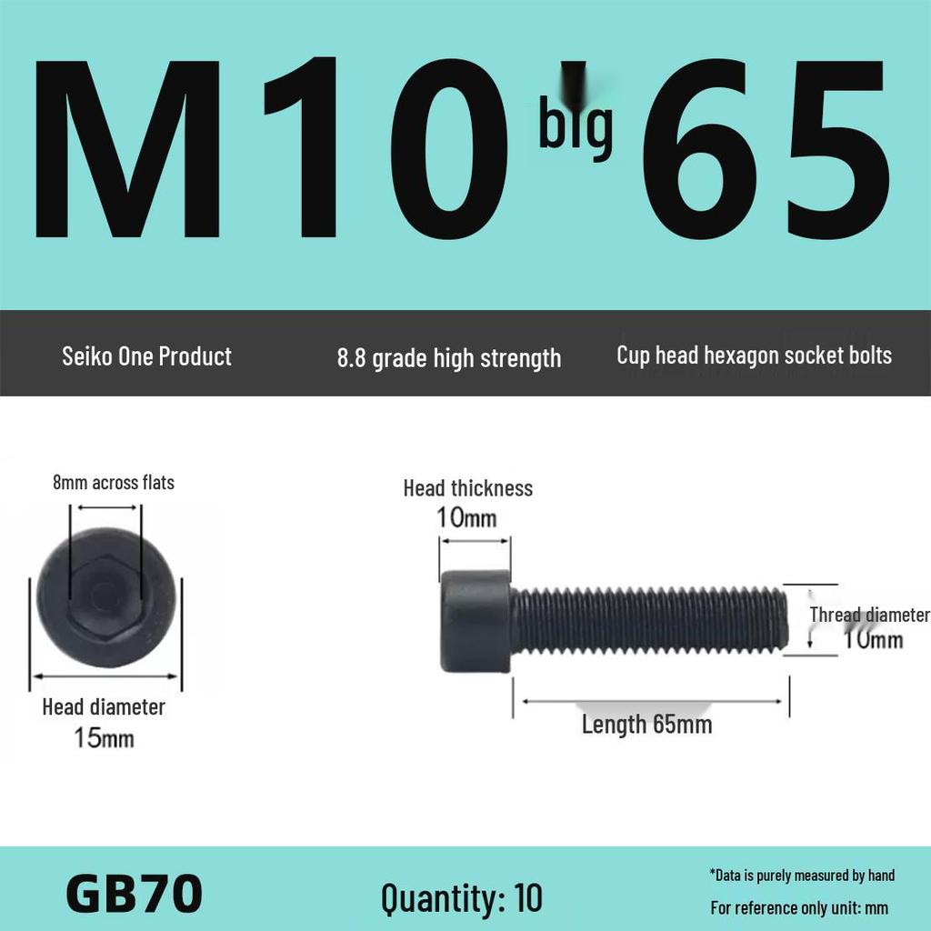 8.8 High-Strength Socket Head Cap Screw Bolt (M4-M16)