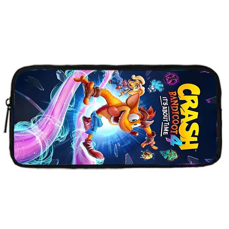 Детские рюкзаки Мультяшные Crash Bandicoot Сумка через плечо Пенал Ученик Большая вместимость Школьные сумки для мальчиков и девочек Лучший подарок