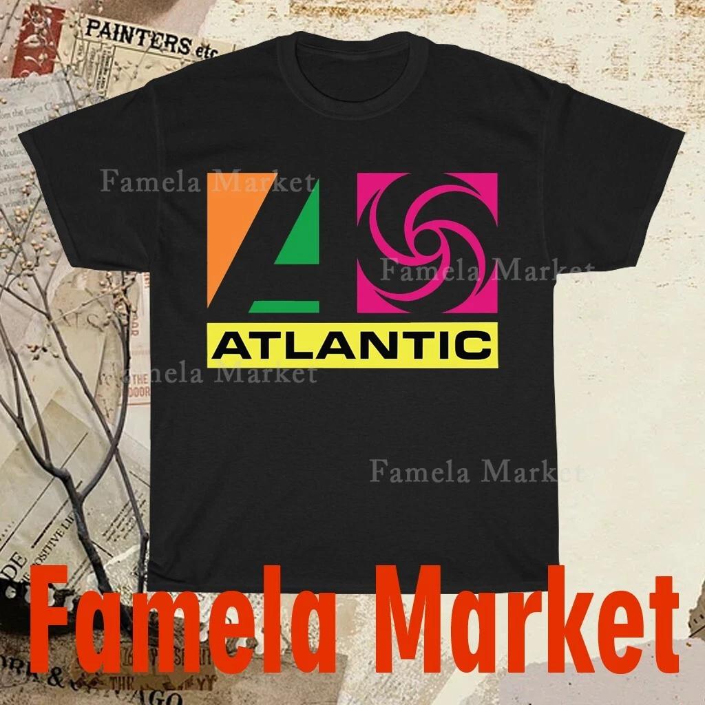 Футболка с логотипом Atlantic Records Смешная Американский размер от S до 5XL Футболка