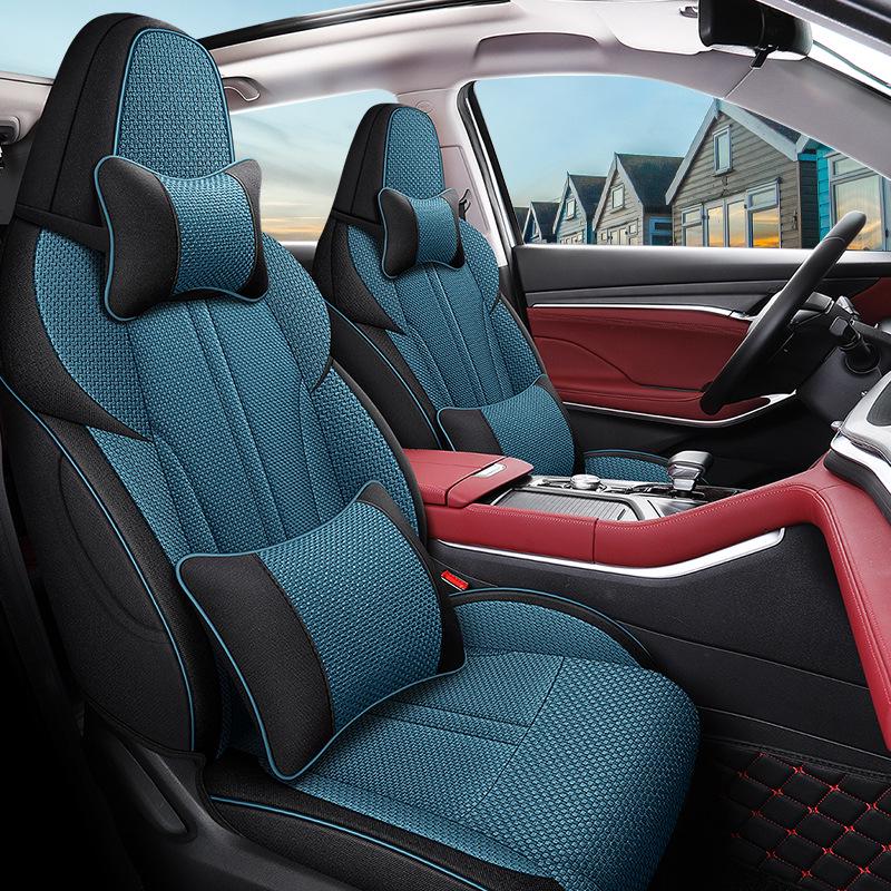 Всесезонный льняной чехол на сиденье для пятиместного автомобиля Changan CS55PLUS