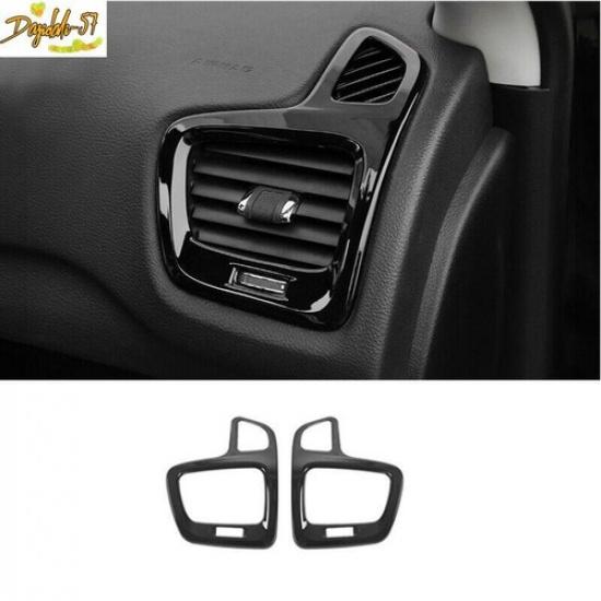 2PCS Black L&R AC Air Outlet Vent Cover Trim For Jeep Compass 2017- New