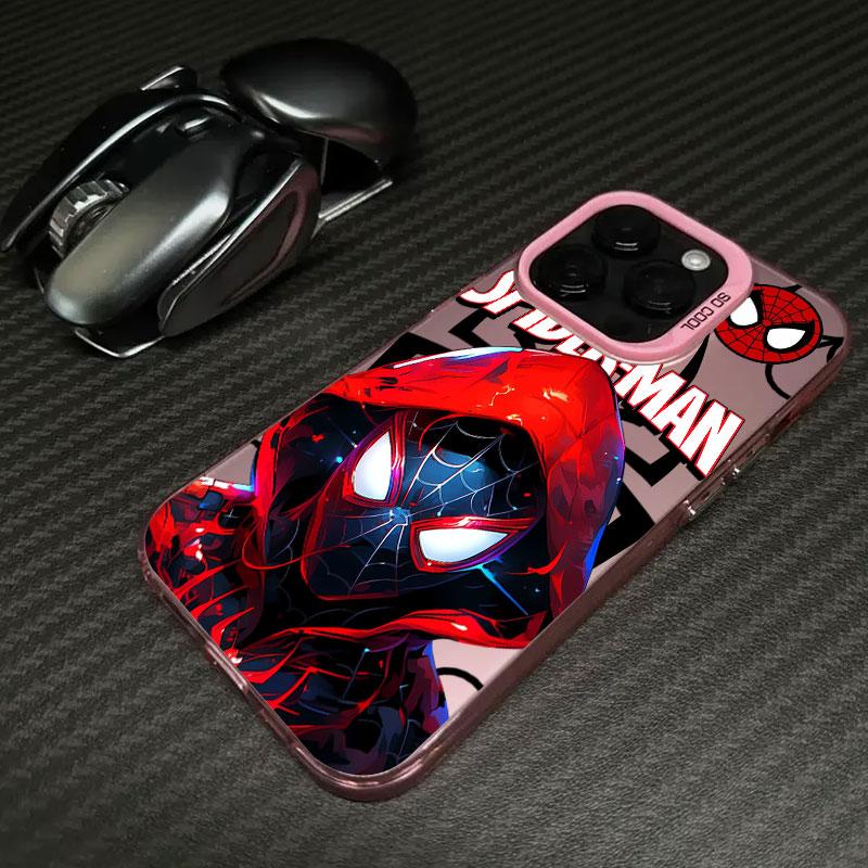 Чехол для телефона Человек-паук Marvel Spider Man Для iPhone 11 12 13 14 15 16 17 Pro Max 16e 17E 17 Air Plus 13 Mini Ударопрочная задняя крышка
