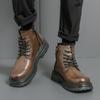 Ботинки Мартин новые мужские ботинки средней высоты повседневная обувь рабочие ботинки молодежная повседневная обувь модные ботинки Мартин на шнуровке
