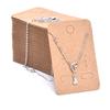 100Pcs Earrings Necklace Holder Display Card Jewelry Display Kraft Card Tag