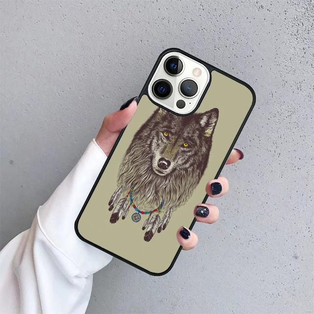Чехол-накладка Animal Wolf Roar для iPhone 17 Air 15 16 14 13 12 Pro Max 11 Pro Max Plus Coque Shell