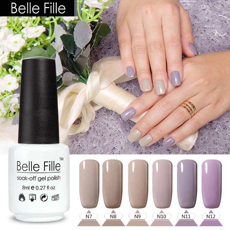 BELLE FILLE 8 мл Гель-лак нюдовый Долговечный Гель УФ Замачиваемый Лак Гель Лак Нейл-арт Лак
