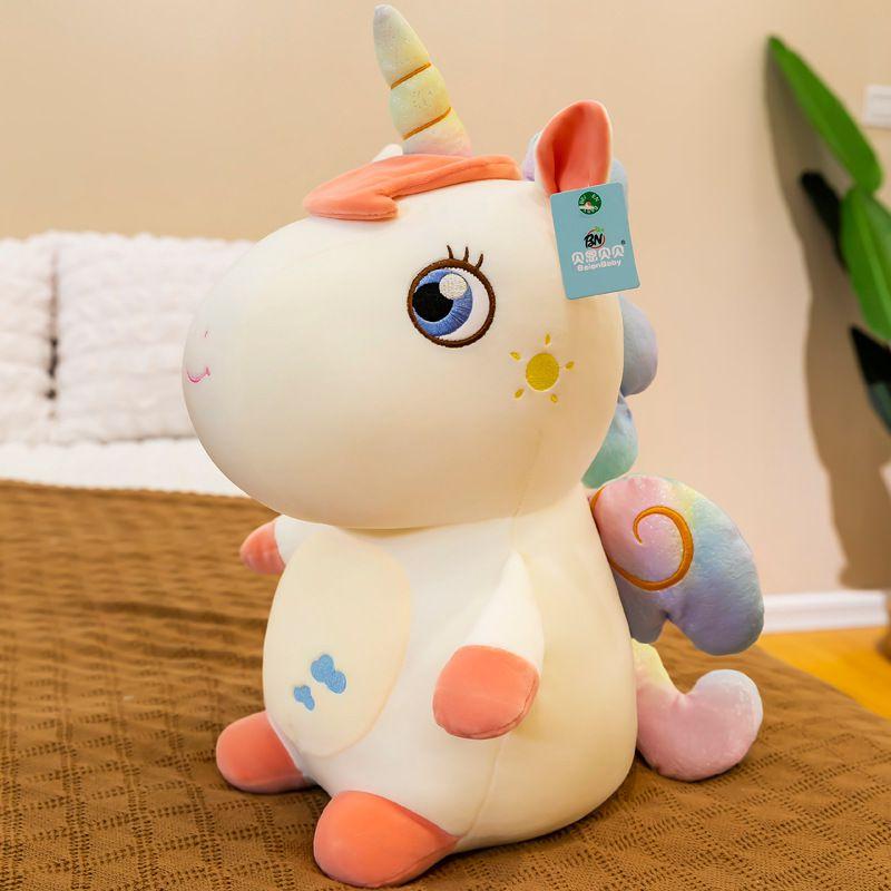 Adorable Soft Unicorn Plush Toy Round Fat Unicornio Angel Horse For Girls