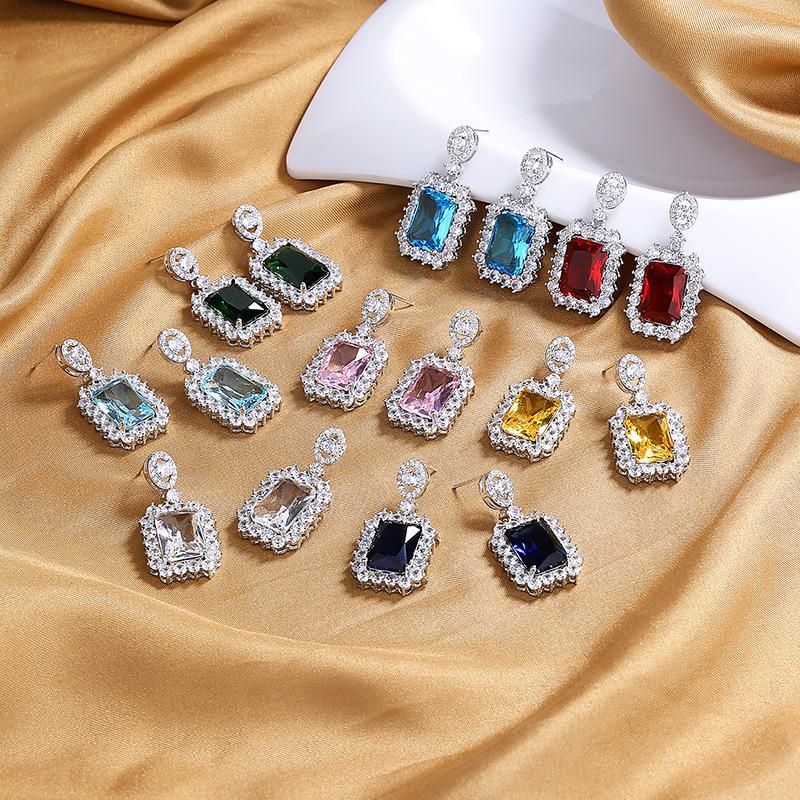 Lindon Women Copper Alloy Zircon Earrings Drop Earrings For Women Wedding Party Gifts