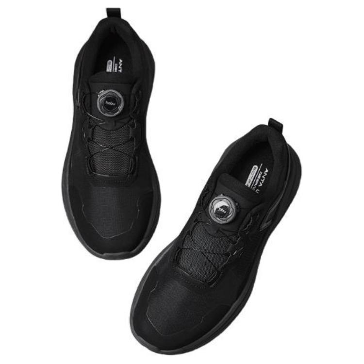 Anta Удобные амортизирующие нескользящие износостойкие дышащие легкие низкие кроссовки для бега мужские кроссовки черные 112347720-2