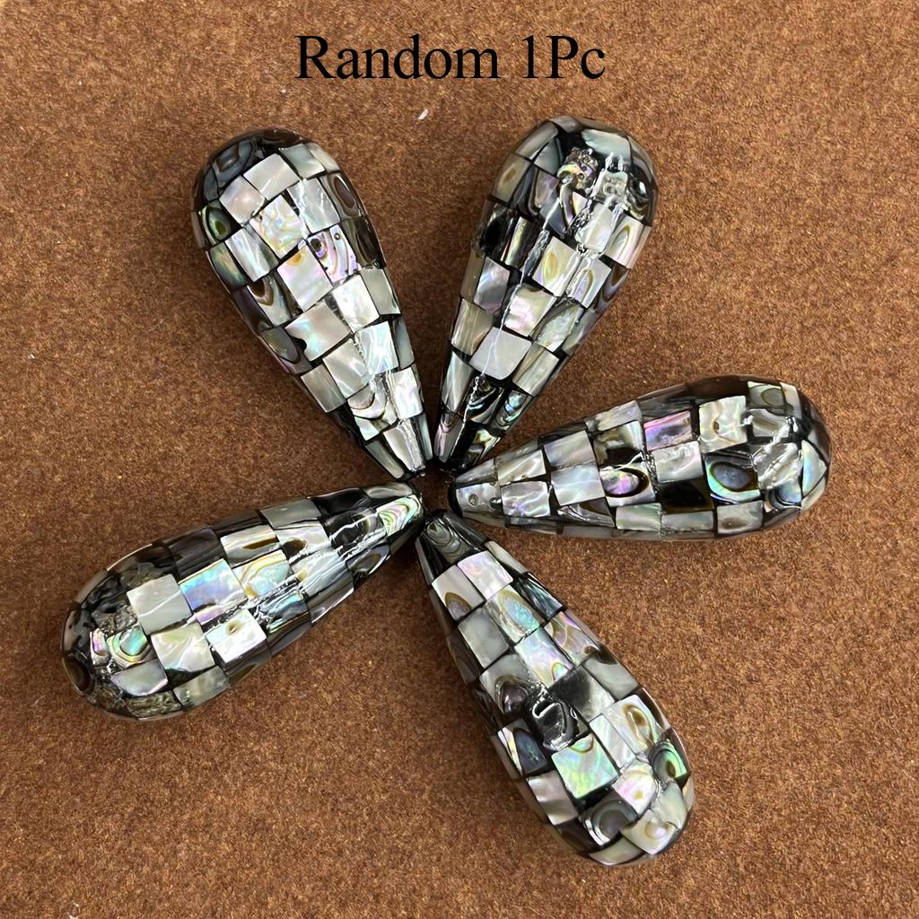 1Pc, Natural Abalone Shell Pendant, Fashion Minimalist Style Men Women Charms, DIY Necklace Components for Creative Jewellery Making, Festive Crafts