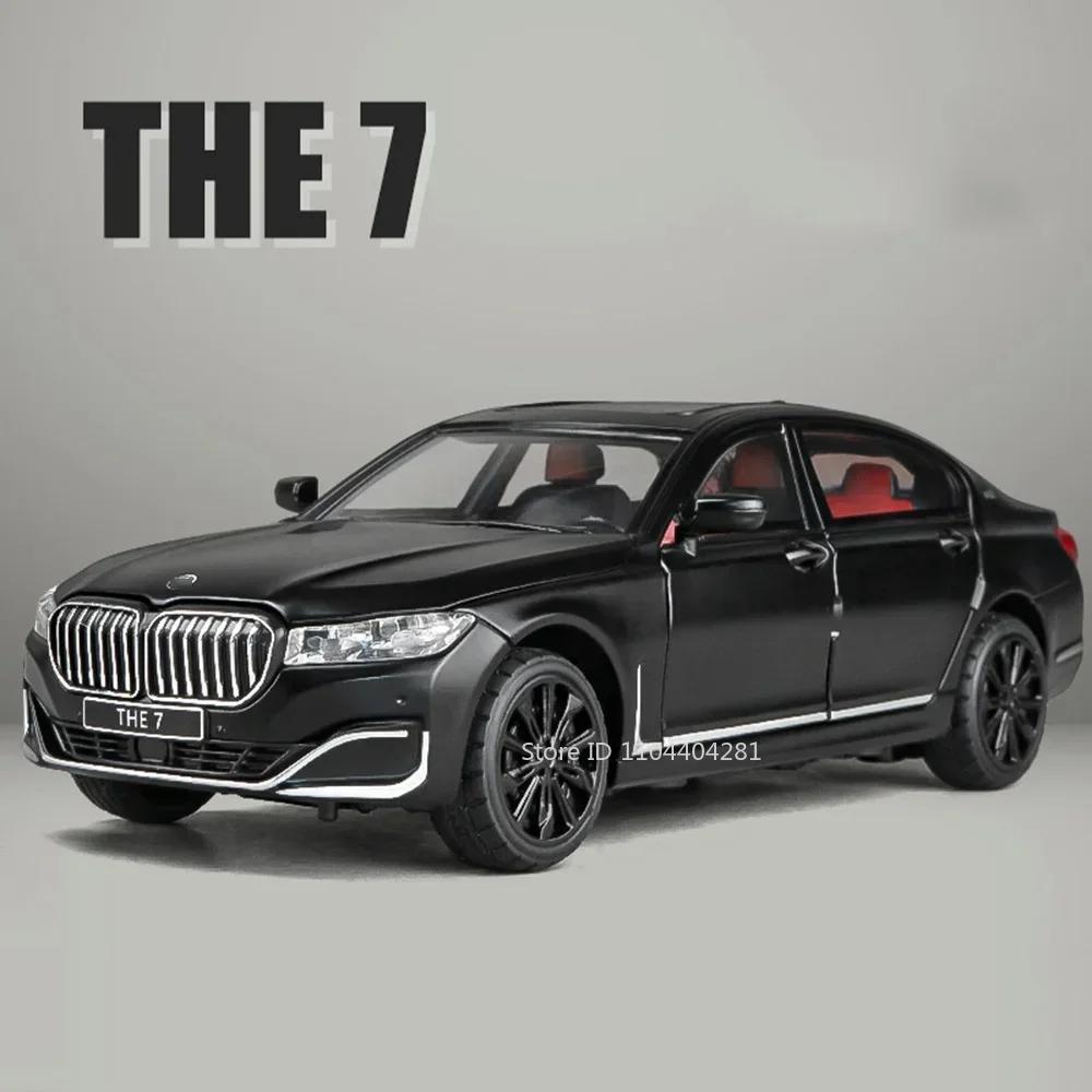 1:24 M3 THE7 Alloy Car Toys Model Diecast Metal Vehicle Doors Opened with Sound Light Pull Back Models Toy Boy's Christmas Gifts